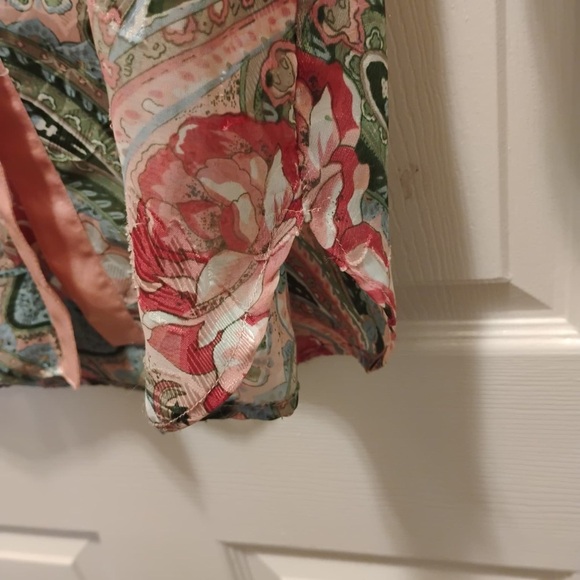 Vintage Gold Label Victoria Secret Floral Robe Button Up Oversized Size M/L - Picture 4 of 6